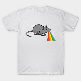 Animals with Rainbow Puke Cute Rat T-Shirt